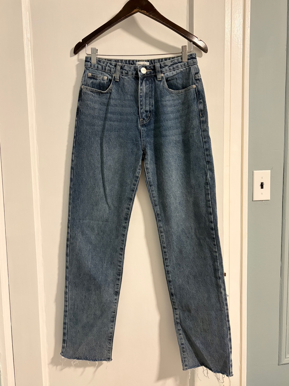 Superdown Straight Leg Med Wash Jeans Size US 27